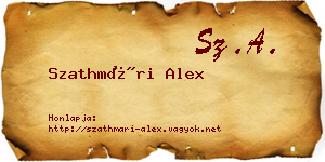 Szathmári Alex névjegykártya