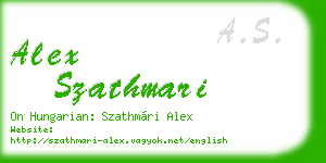 alex szathmari business card